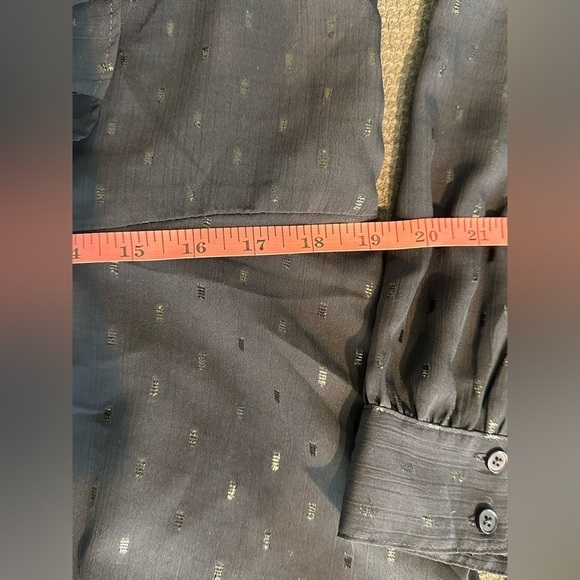 Express Dress Blue w/Silver Accents Great Detailing Long Sleeves NWT Size XL - Picture 3 of 15